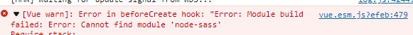 解决  Error: Cannot find module ‘node-sass’